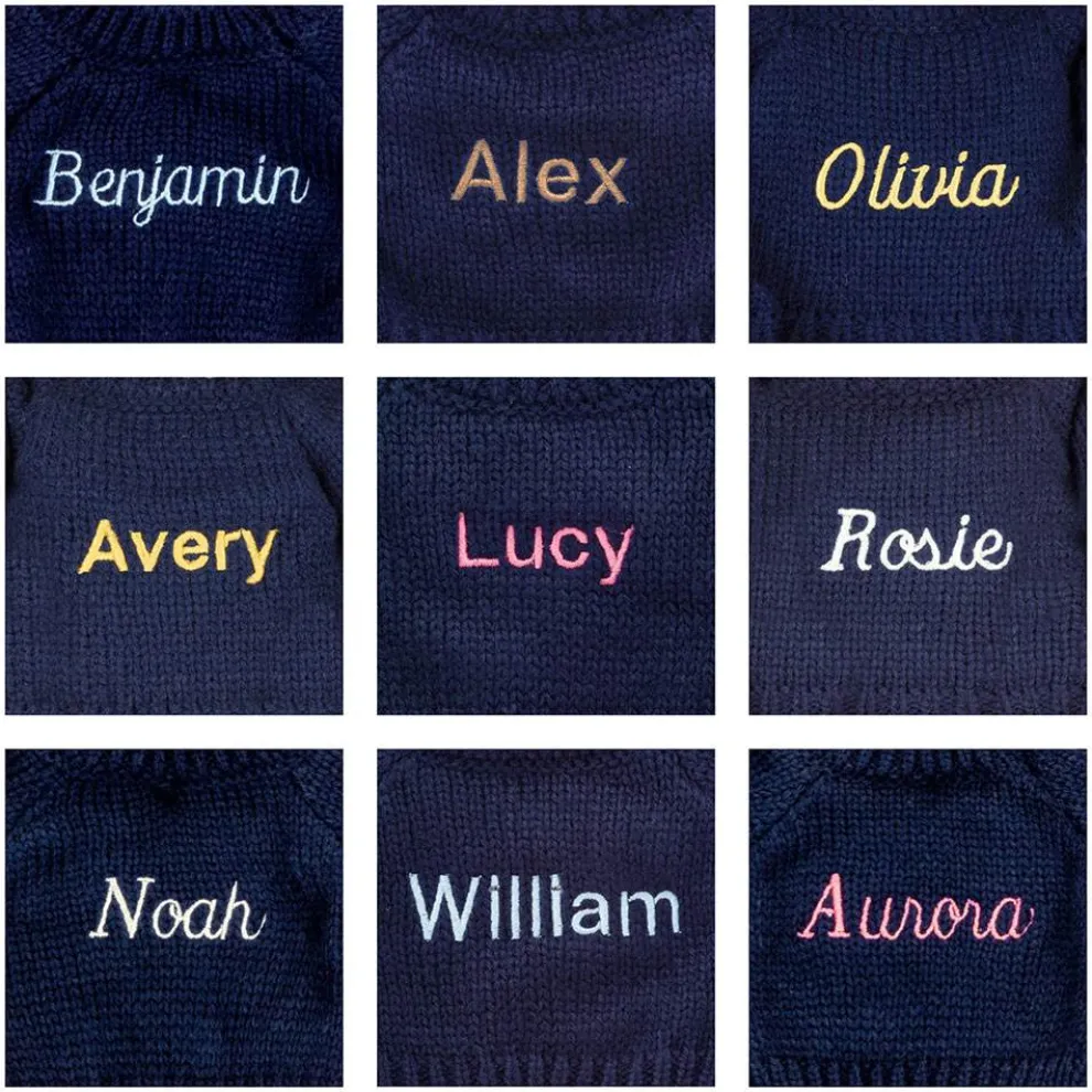 Bashful Luxe Bunny Rosa with Personalised Navy Jumper