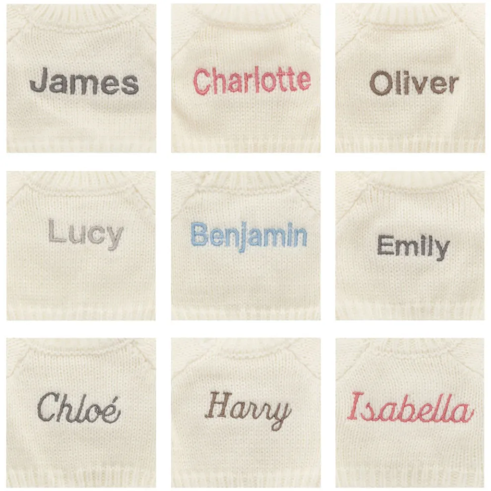 Bashful Toffee Puppy with Personalised Cream Jumper