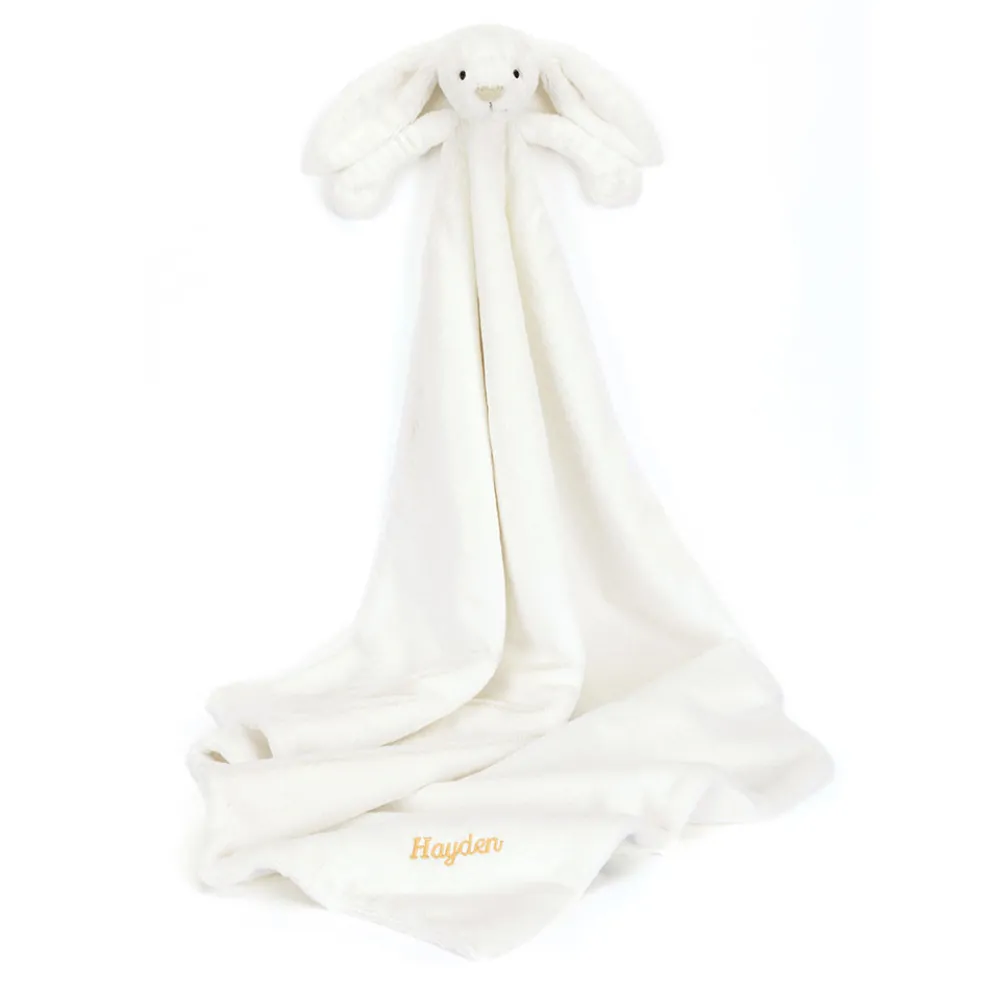 Personalised Bashful Luxe Bunny Luna Blankie