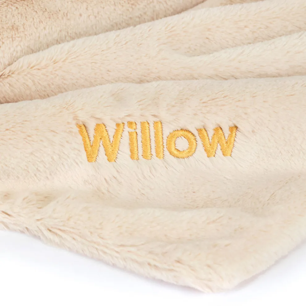 Personalised Bashful Luxe Bunny Willow Blankie