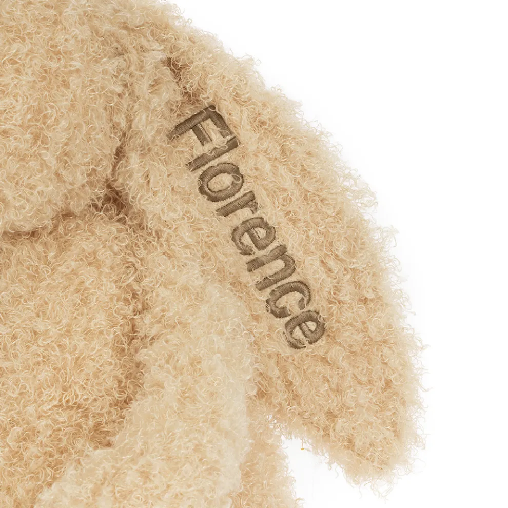 Personalised Bashful Luxe Bunny Curly Big