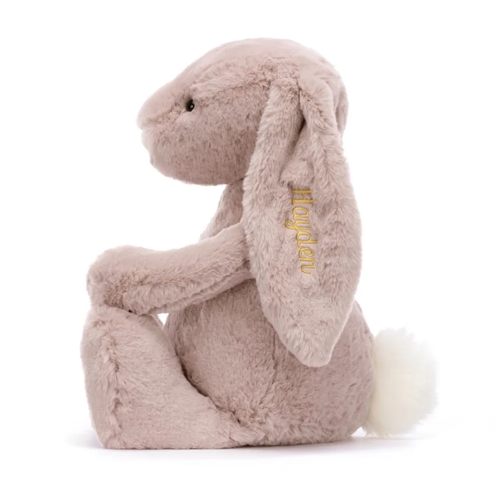 Personalised Bashful Luxe Bunny Rosa Huge